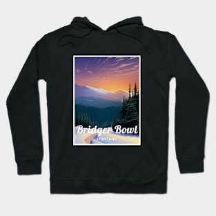 Bridger Bowl ski Montana USA Hoodie